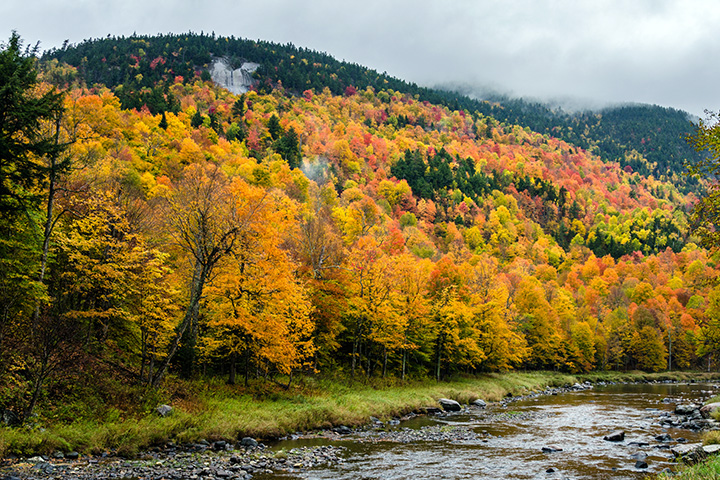 Adirondacks fall foliage hiking image